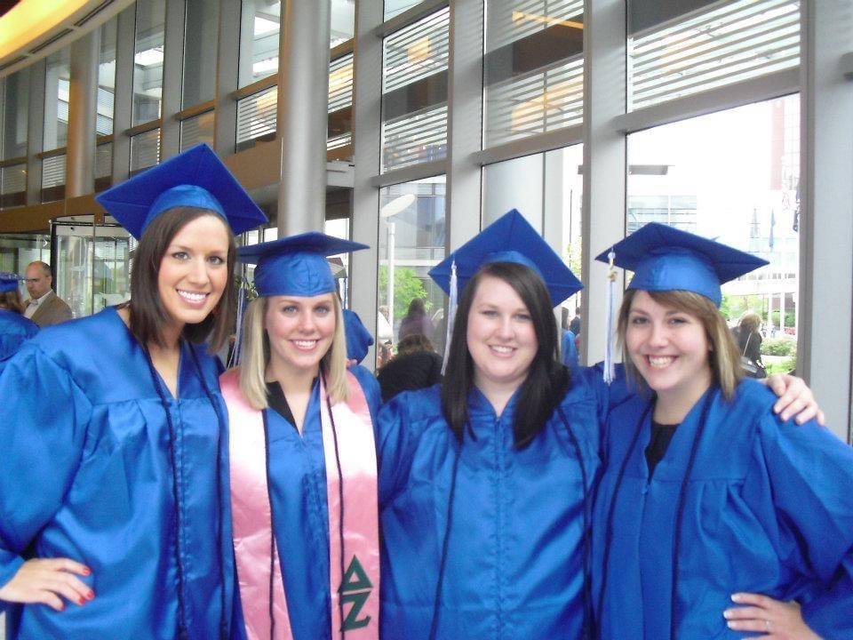Kristina Green and friends at Graduation in 2012.